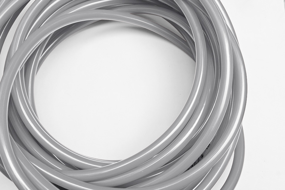 Conduit for telecommunications applications in color gray