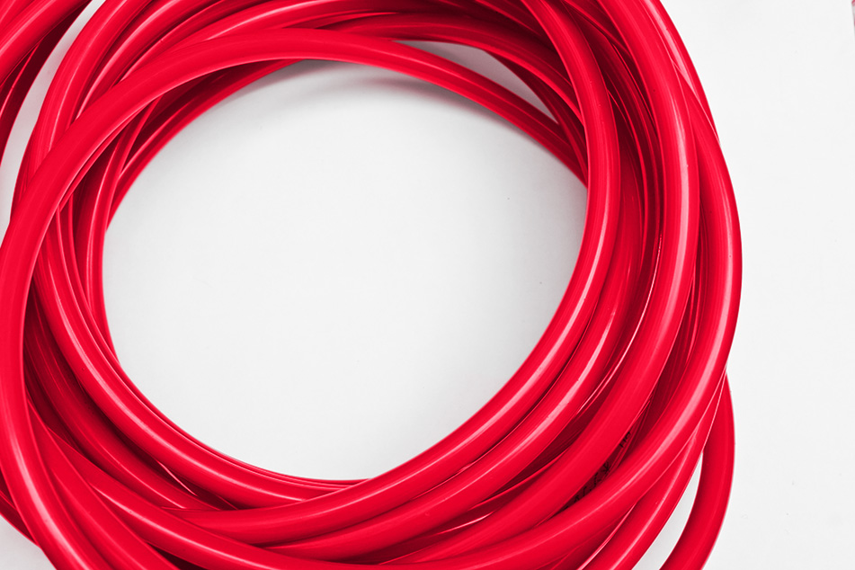 Conduit for telecommunications applications in color red